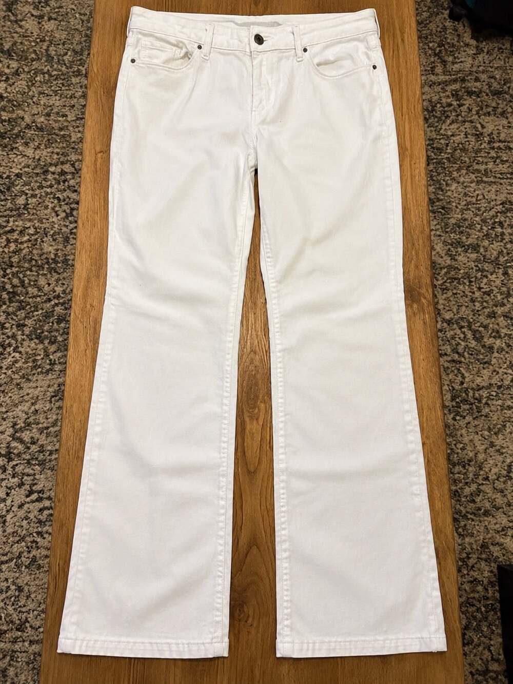Levi’s White Straight Leg Stretch Jeans Women’s 16M Medium